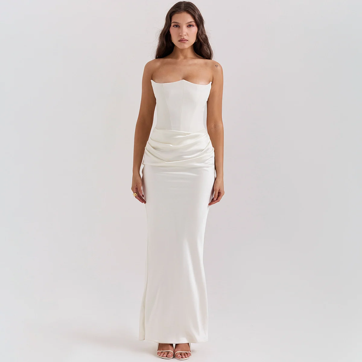 Slim Tube Top Long Dress Sexy Fashion Bandeau Backless - Image 8