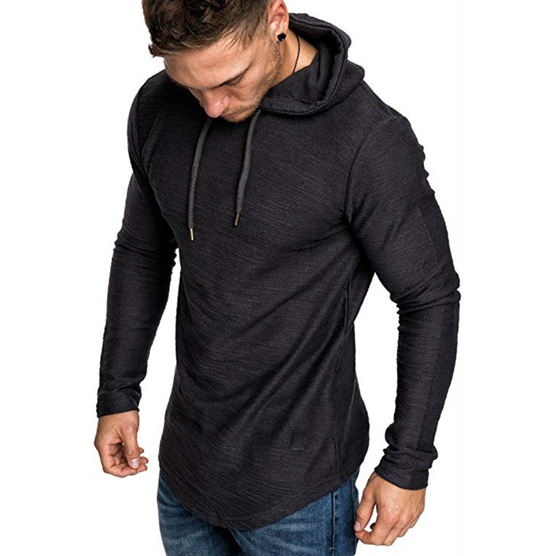 Men Hoodie Sweatshirt Casual Long Sleeve Slim Tops Gym - Image 7