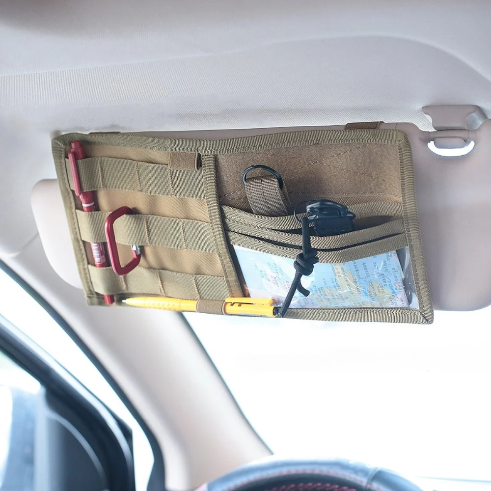 Car Sunshade Tactical Storage Bag Visor Panel Holder