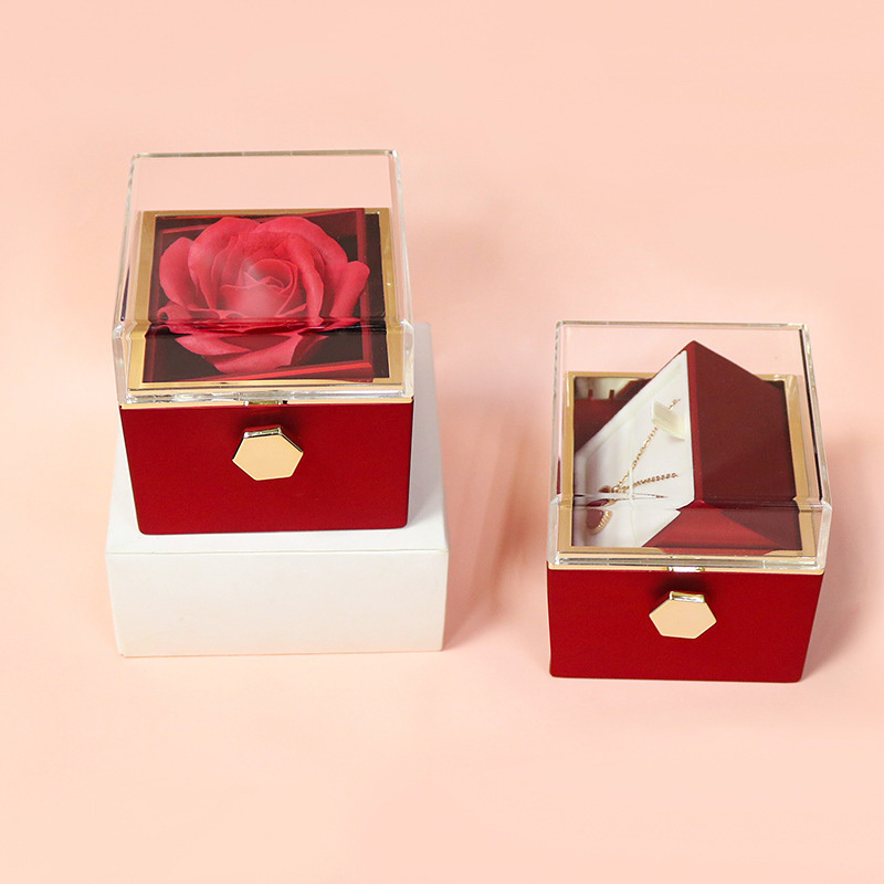 Rotating Soap Flower Rose Gift Box Creative Rotating - Image 8