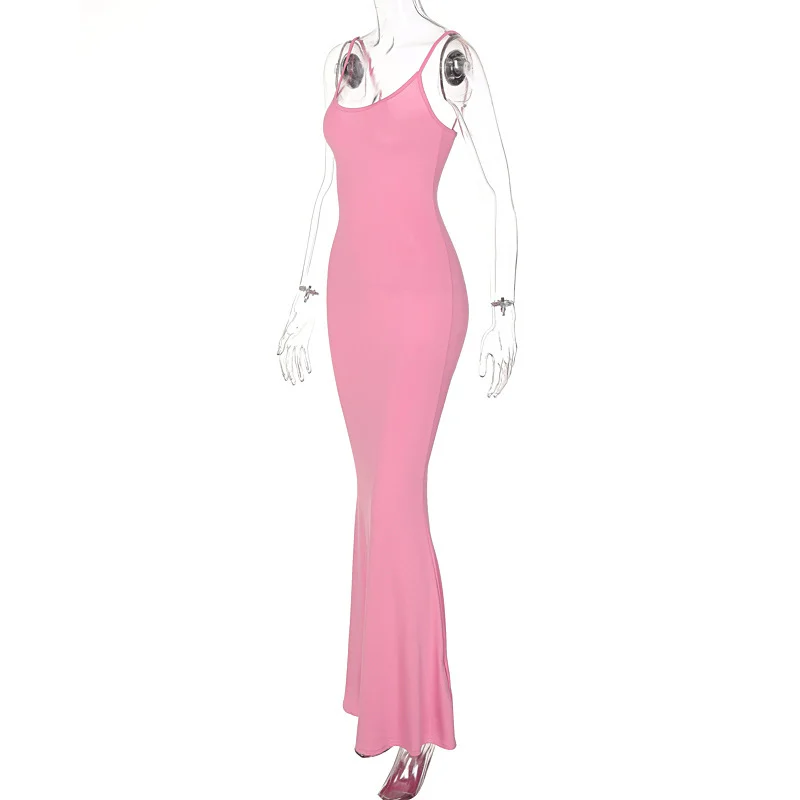 Spaghetti Strap Long Dress Women Sexy Slim Skinny - Image 7