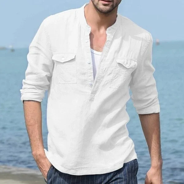 Long sleeve shirt men cotton shirt - Image 5