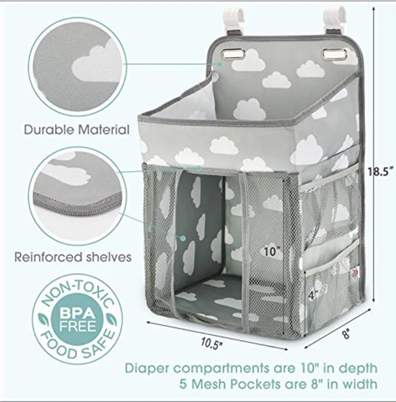 Portable Baby Crib Organizer Bed Hanging Bag - Image 5