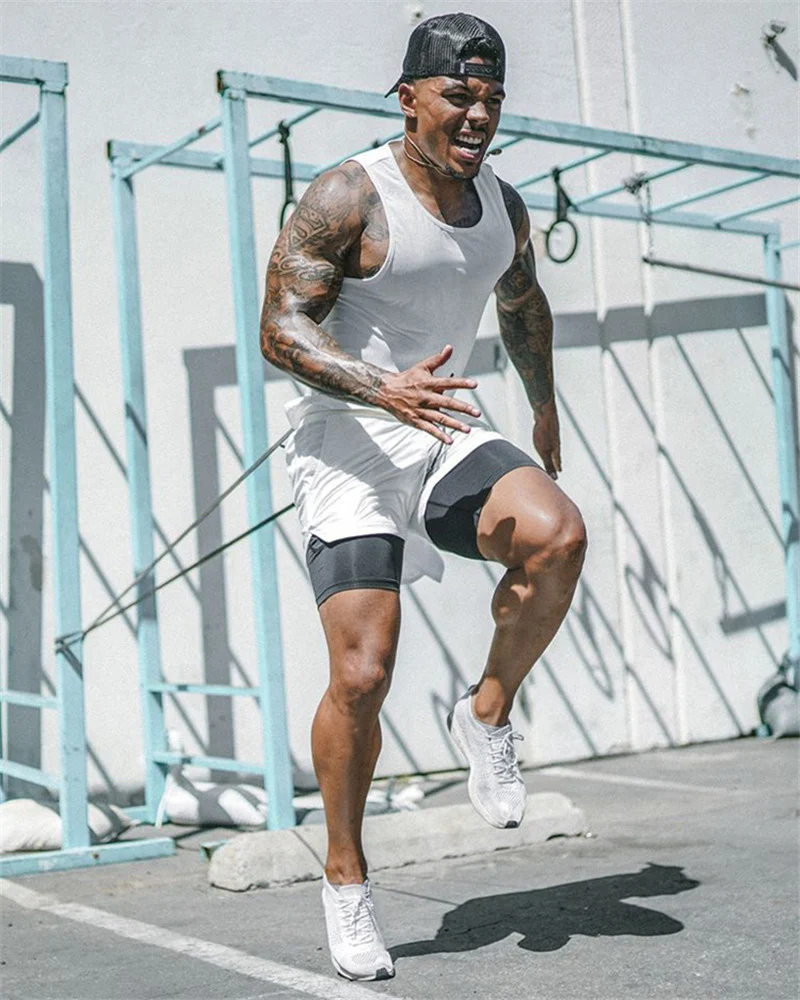 Summer Running Shorts Men 2 in 1 Sports Shorts - Image 5