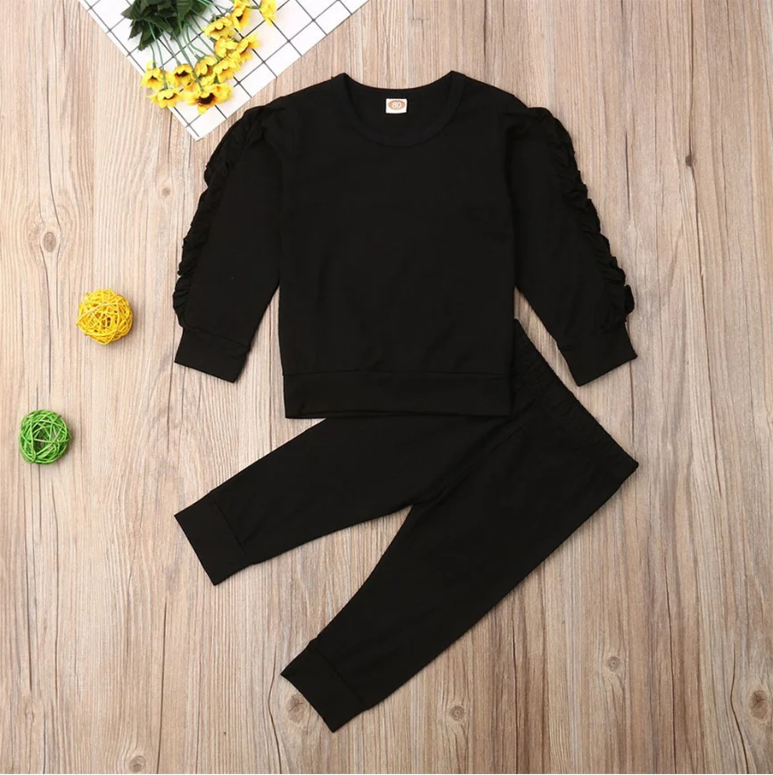 Newborn Baby Boys Girls Ruffles Jumper Solid Long - Image 4