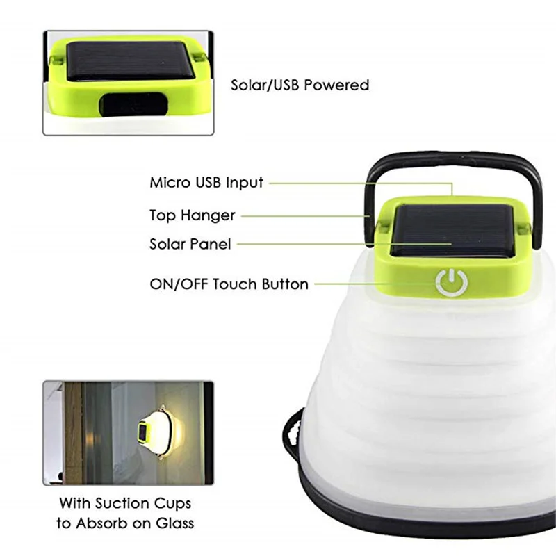 Collapsible Camping Light IP68 Waterproof Solar - Image 8