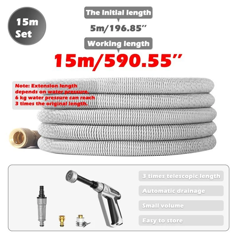 Telescopic hose hose nozzle set water gun - Image 5