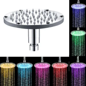 Colorful 7 Colors Change LED Shower Head Bathroom