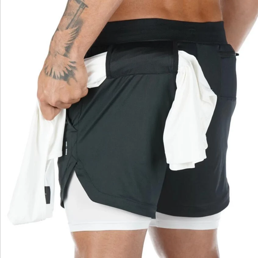 Summer Running Shorts Men 2 in 1 Sports Shorts - Image 10