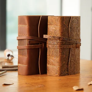 Real leather notebook