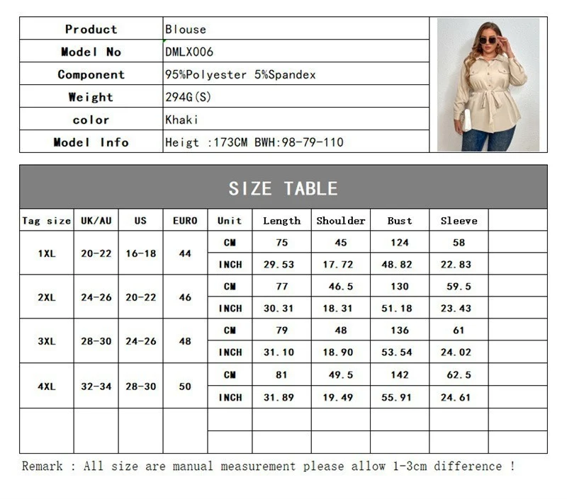 Plus Size Fat Women Blouse Shirt Ladies Tops - Image 7