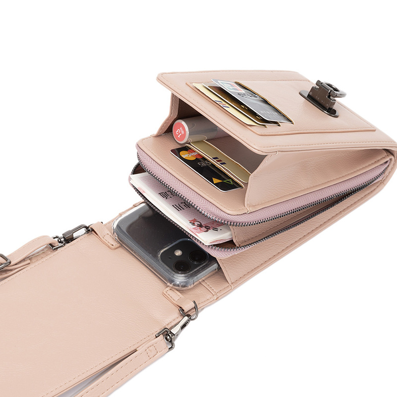 Rivet Design Shoulder Bags Mobile Phone Handbag Solid - Image 4