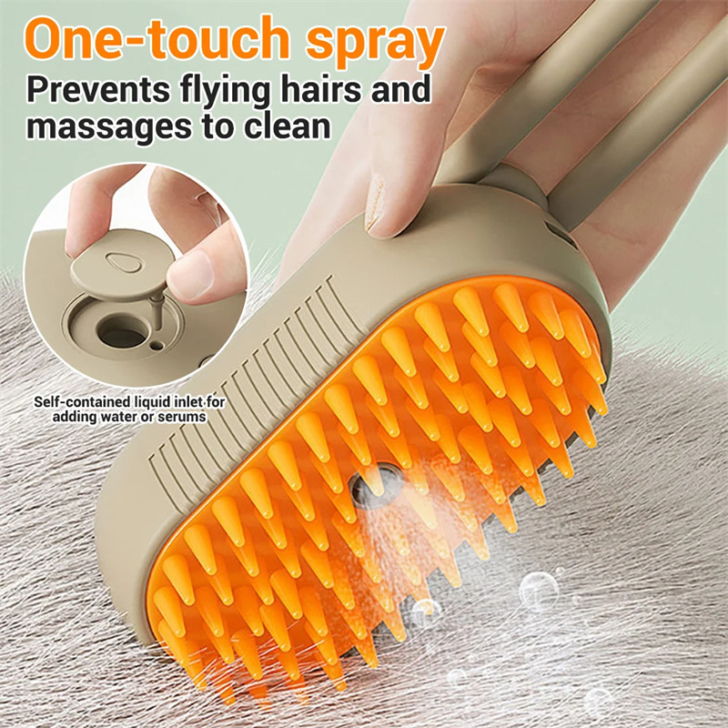 Cat Steam Brush Steamy Dog Brush 3 in 1 Electric Spray - Image 5
