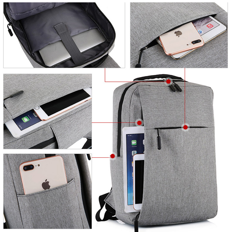 Laptop Usb Backpack School Bag Rucksack Anti Theft Men - Image 2