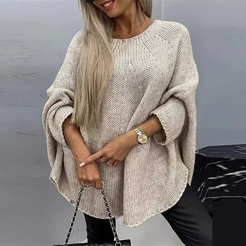 Winter Loose Batwing Sleeve Pullover Sweater Fashion - Image 2