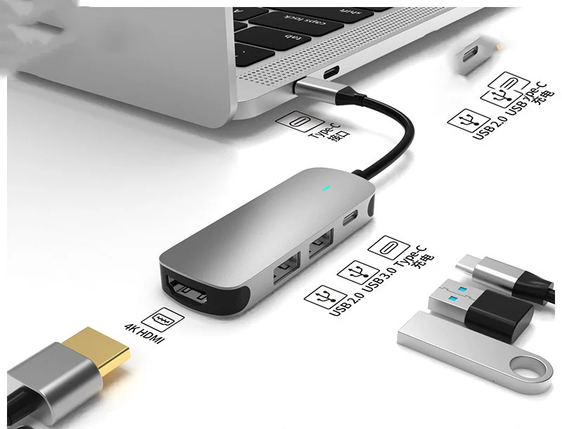 Hub Multi-function Hub HDMI Docking Station Notebook - Image 2