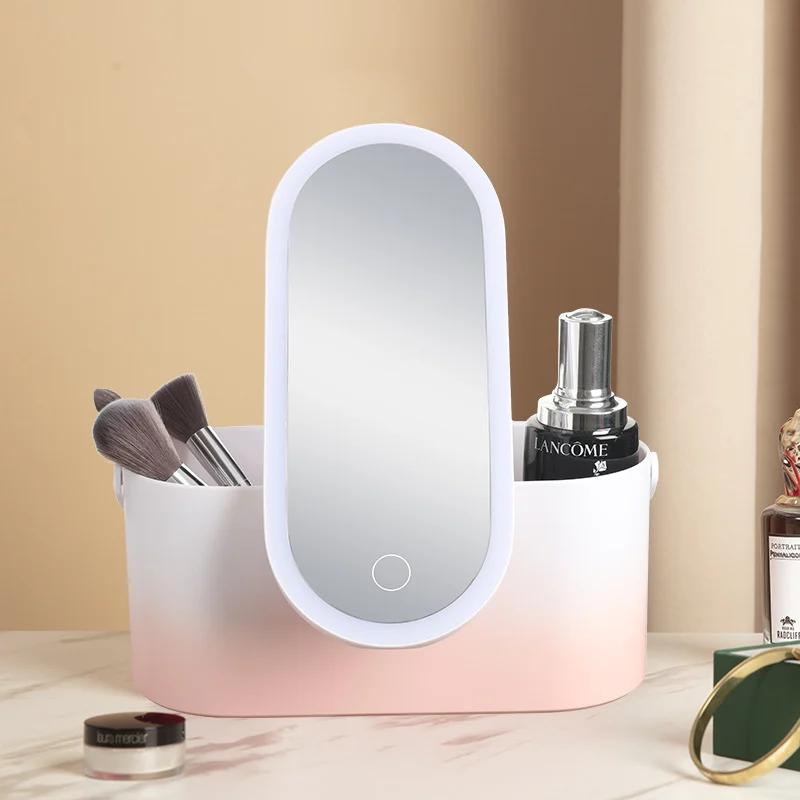 Storage Box LED Makeup Mirror Portable Portable Travel - Image 3