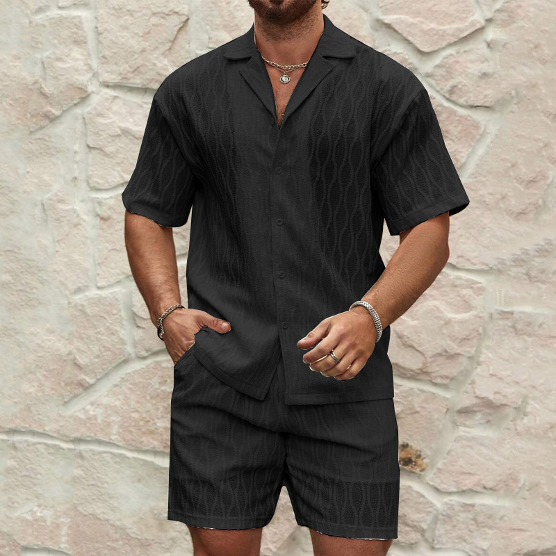 Men Tracksuits Summer Fashion Solid Loose Casual Two - Image 7