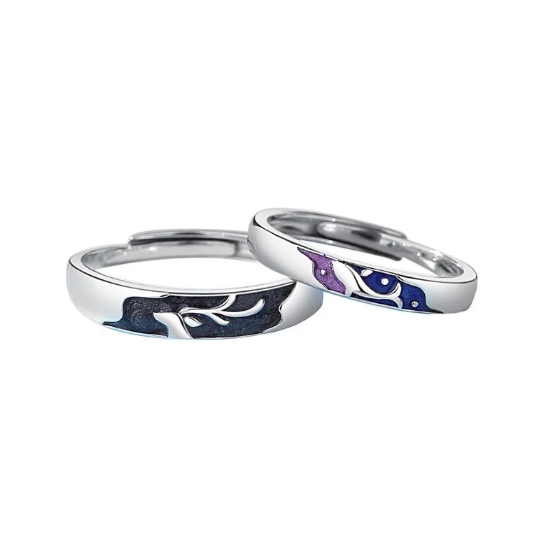 Whale Deer Couple Rings for Women - Image 3