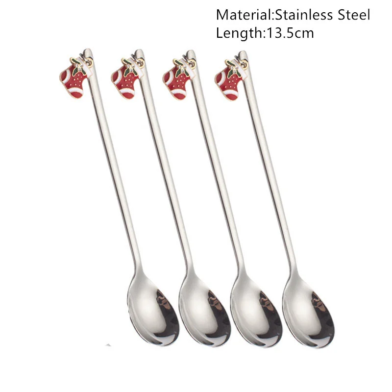 Merry Christmas Spoons Xmas Party Tableware Ornaments - Image 9