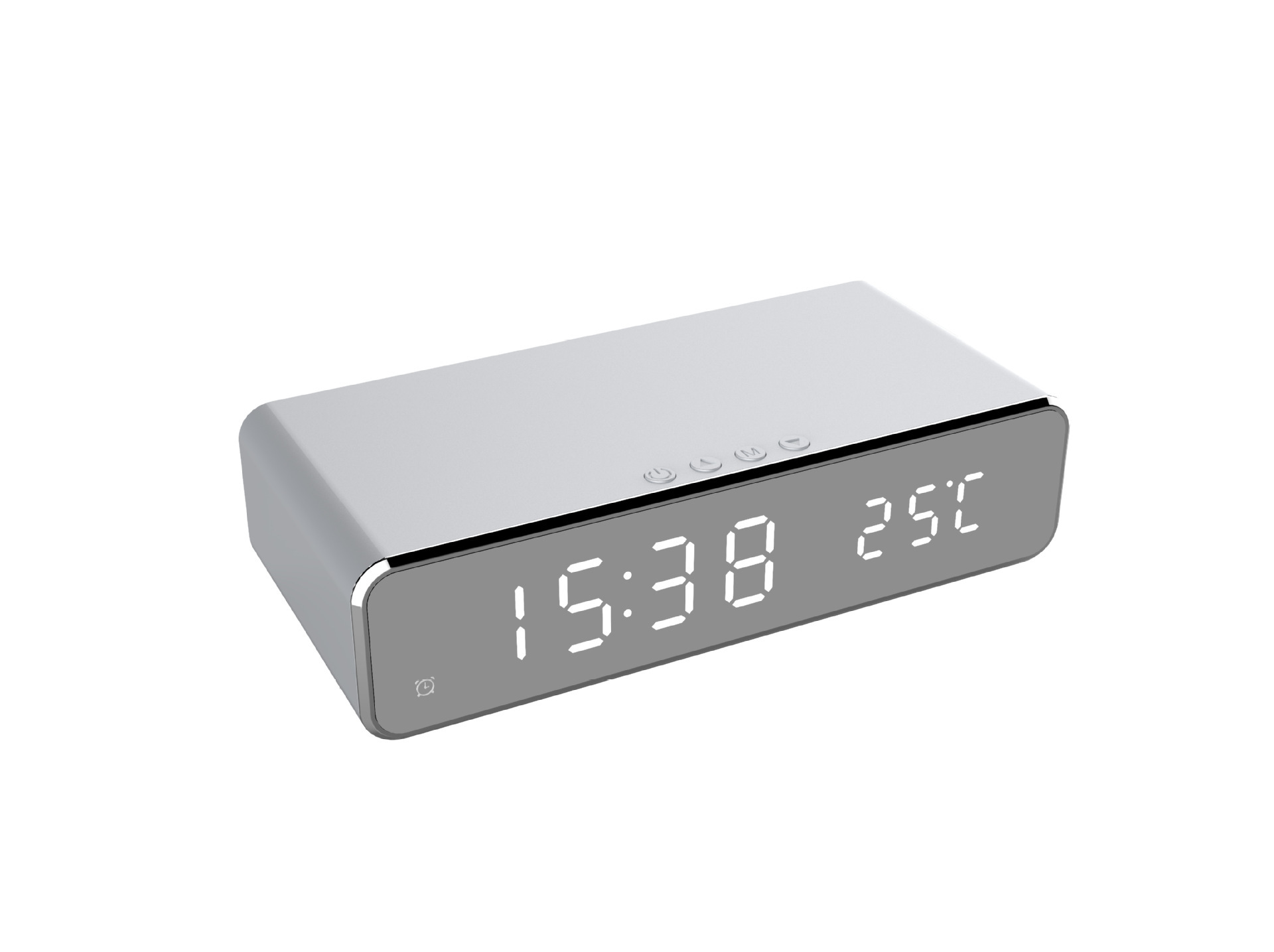 LED Electric Alarm Clock with Wireless Charger Desktop - Image 6