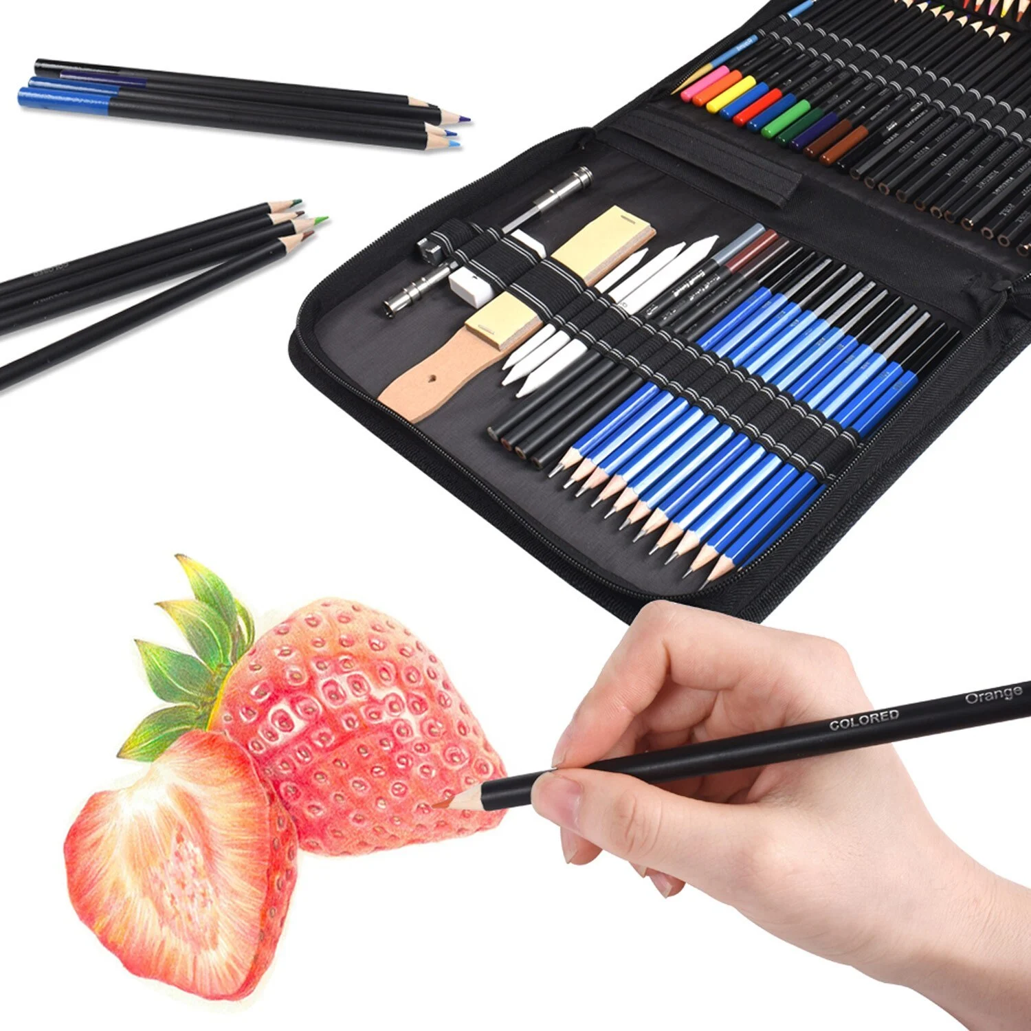 Sketch Drawing Color Pencil Set Charcoal Art Brush Set - Image 6