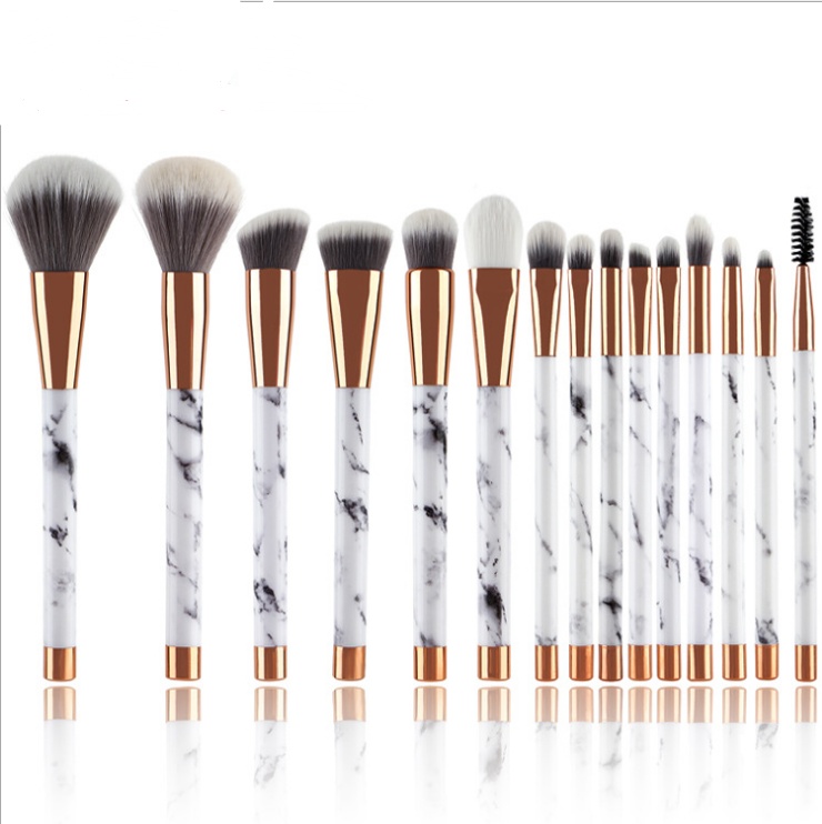 11 Sets of Marble Makeup Brush with Makeup Brush Beauty - Image 5