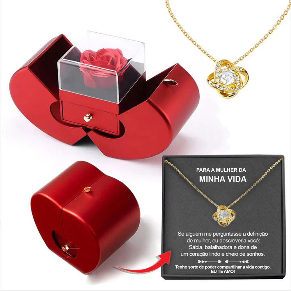 Fashion Jewelry Box Red Apple Christmas Gift Necklace - Image 10