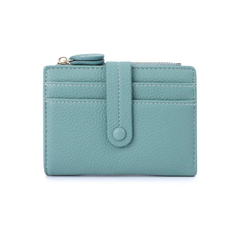 Women Short Wallets PU Leather Plaid Female Purses - Image 2