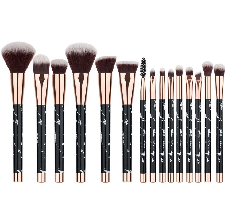 11 Sets of Marble Makeup Brush with Makeup Brush Beauty - Image 4