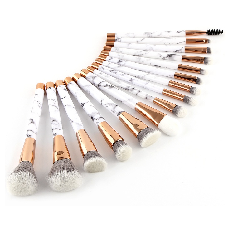 11 Sets of Marble Makeup Brush with Makeup Brush Beauty