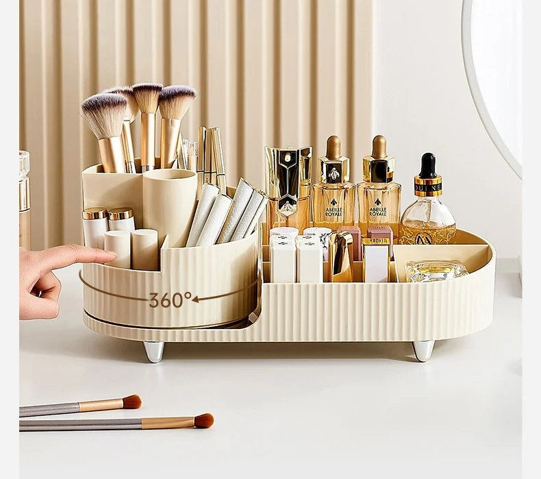 Cosmetics Storage Box Rotating Pen Holder Dresser Table - Image 6