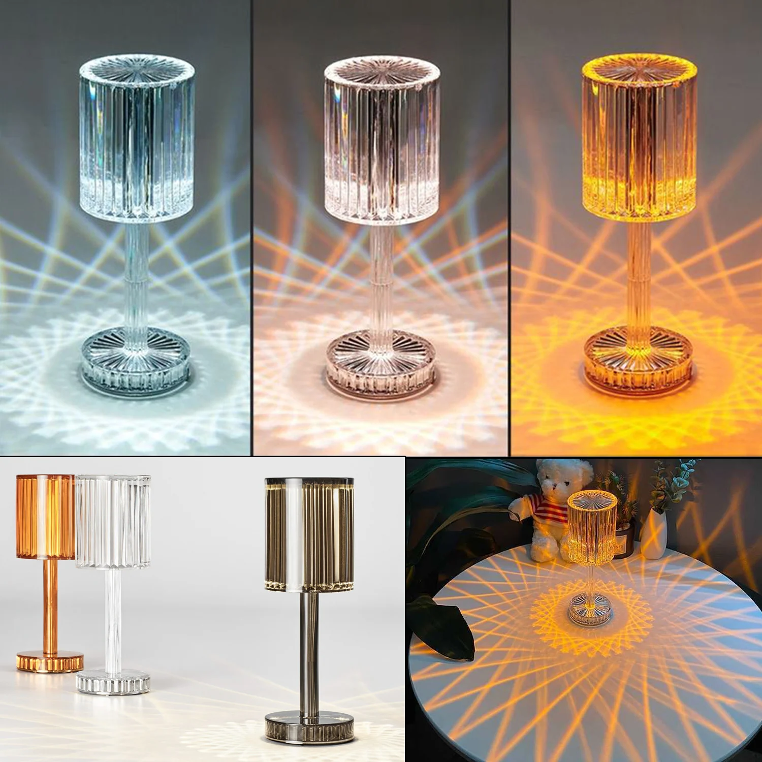 Crystal Table Lamp Hotel Decoration Diamond Romantic