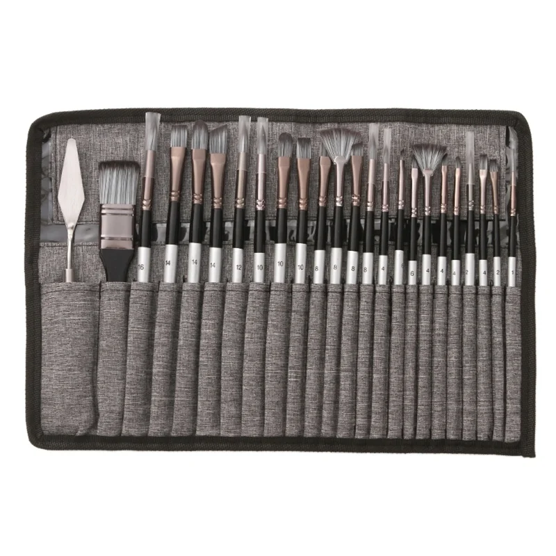 Silver-grey Rod Pen Curtain Oil Paint Brush Gouache