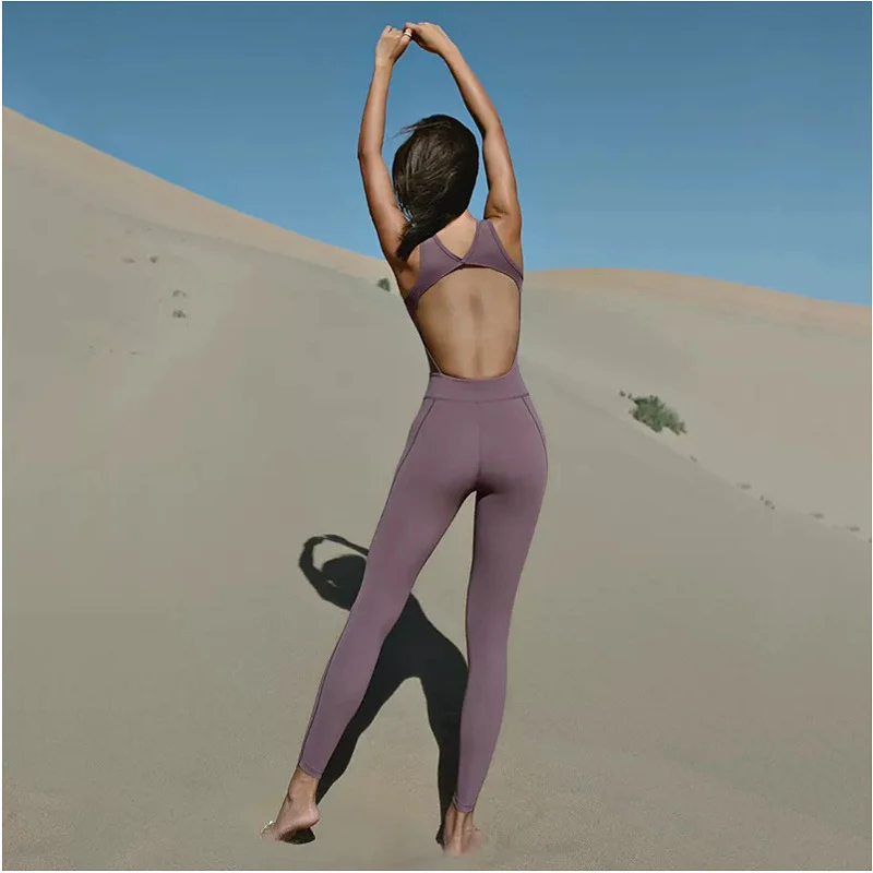 Seamless One-piece Sets Women Sleeveless Gym Clothing - Image 2