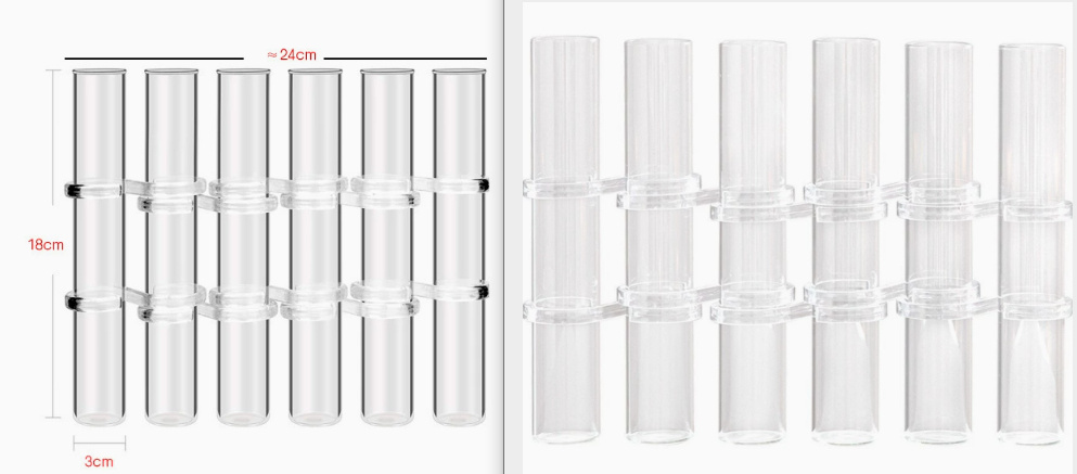 Test Tube Clear Glass Vase for Plant Bottle Flower Pot - Image 9