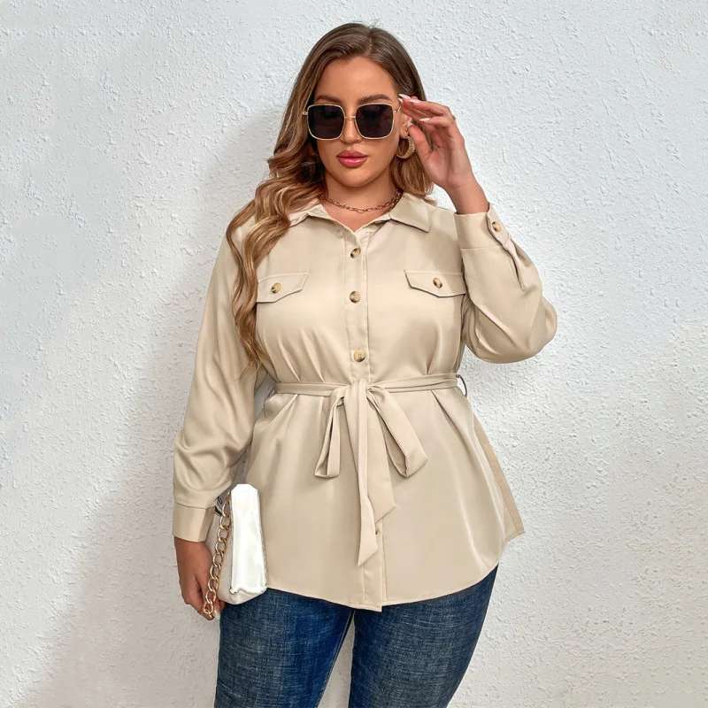 Plus Size Fat Women Blouse Shirt Ladies Tops - Image 2