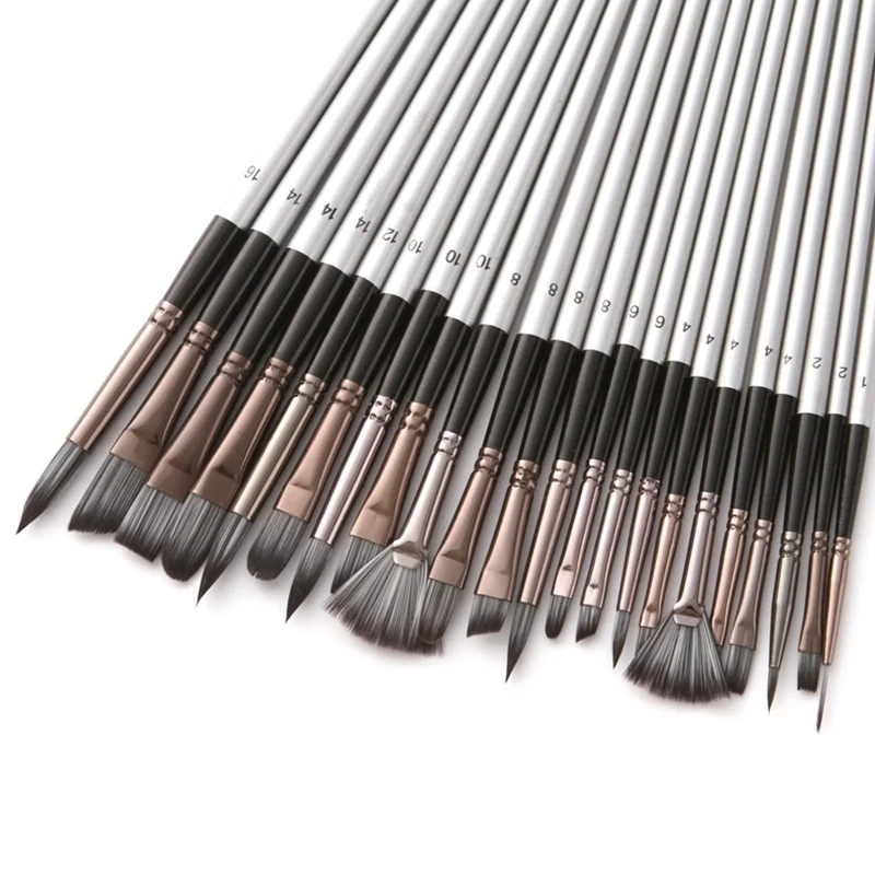 Silver-grey Rod Pen Curtain Oil Paint Brush Gouache - Image 4