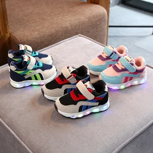 Men's Light-up Breathable Running Sneakers for Children
