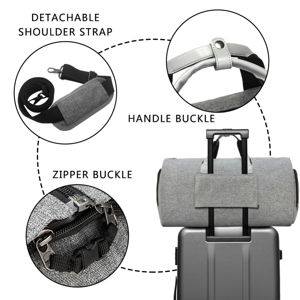 Travel Garment Bag with Shoulder Strap Duffel Bag Carry - Image 6