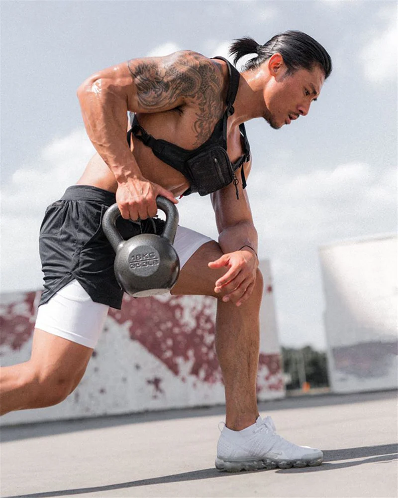 Summer Running Shorts Men 2 in 1 Sports Shorts - Image 3