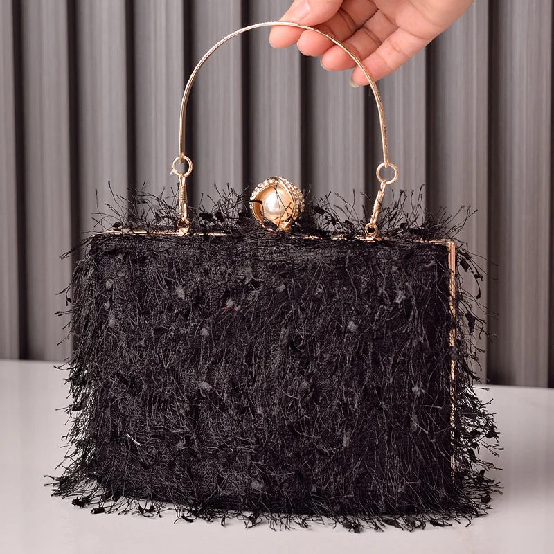 Tassel Handbags Women Dress Party Evening Bag Fashion - Image 7