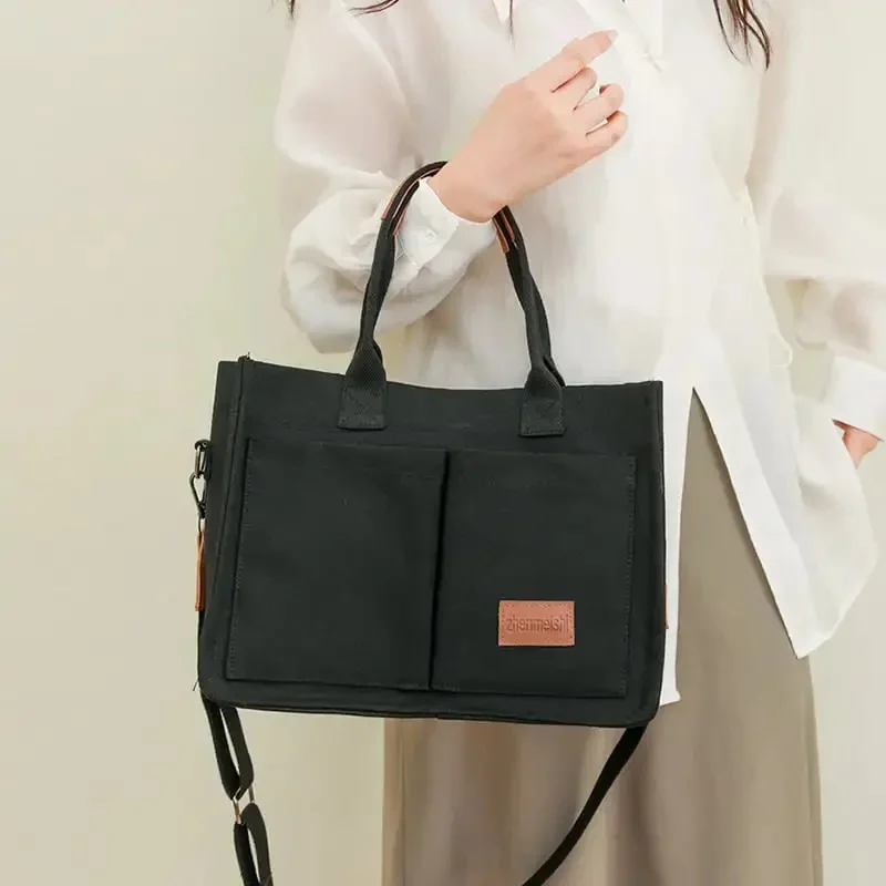 Casual Daily Canvas Tote Shoulder Bags Women Mommy Bag - Image 4