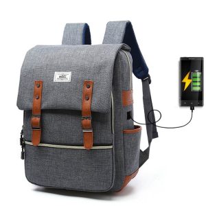 Vintage Men Women Canvas Backpacks School Bags for