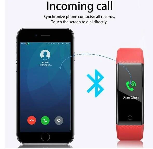 Smart Bracelet with Bluetooth Wristband Heart Rate - Image 2