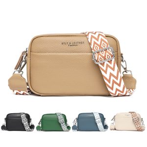 Embroidered Crossbody Square Bag