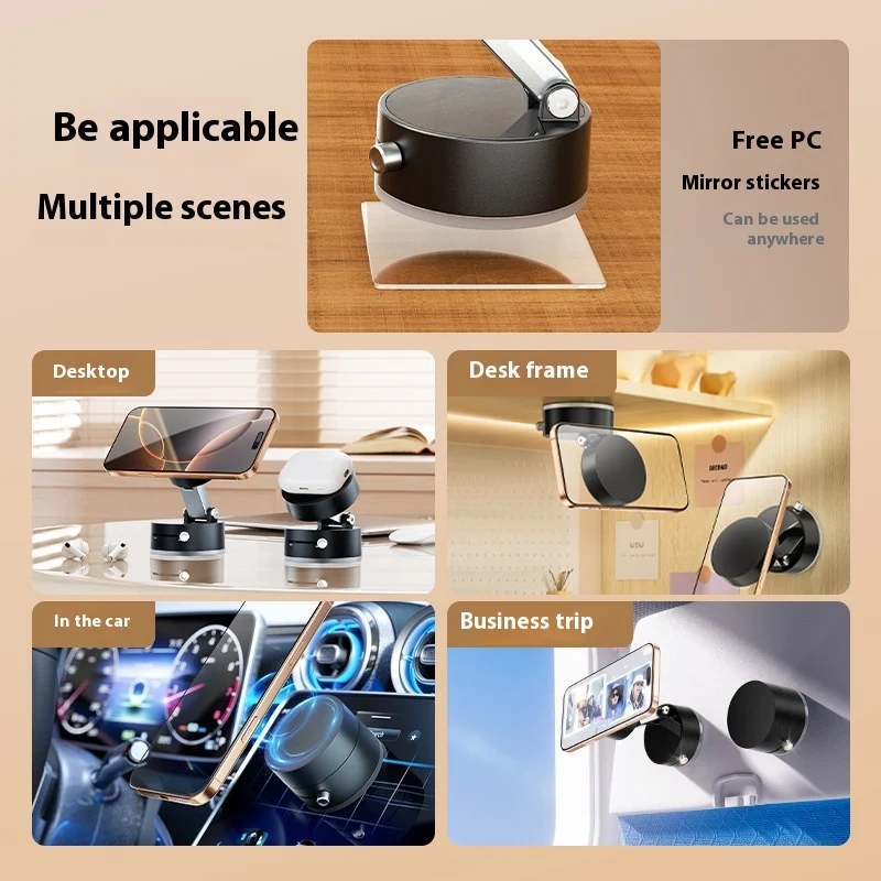 Foldable Magnetic Vacuum Car Phone Holder Foldable - Image 6