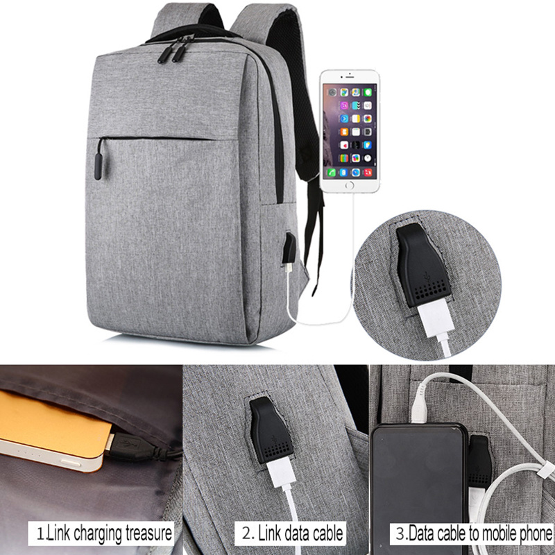 Laptop Usb Backpack School Bag Rucksack Anti Theft Men - Image 3