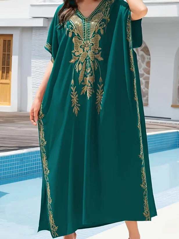 Embroidery Kaftan Dress - Image 3