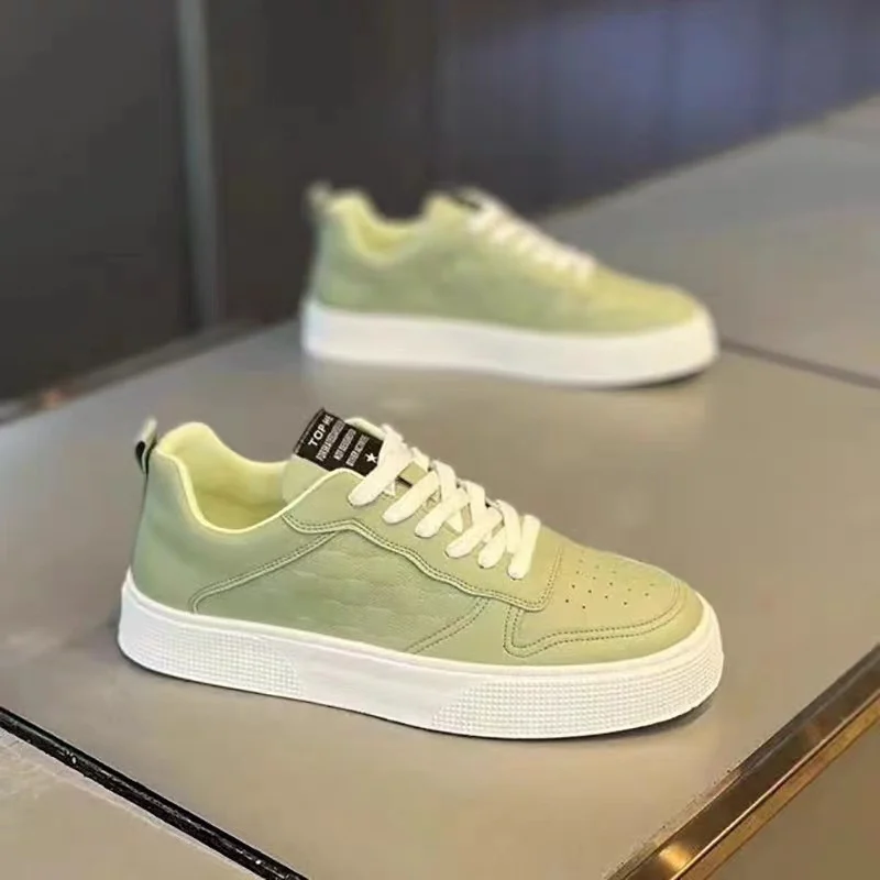 Casual Lace-up Sneakers Men Fashion Breathable Plaid - Image 4